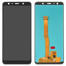 Дисплей для Samsung A750 Galaxy A7 (2018), чорний, без рамки, High, (OLED)
