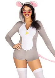 Комбінезон-костюм миші Leg Avenue Comfy Mouse L, з капюшоном - мініатюра 1