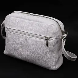 Жіноча сумка крос-боді із натуральної шкіри Grande Pelle 11650 біла - мініатюра 6