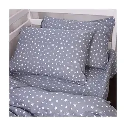 Постільна білизна MirSon 012 Grey Stars Фланель 200х220 Євро (2200009653131) - мініатюра 4