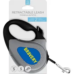 Повідець-рулетка для собак Waudog R-leash Сміливість, світловідбиваючий, S, до 15 кг, 5 м, чорний - мініатюра 3