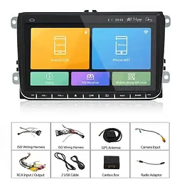 Штатна магнітола XPRO Volkswagen 9 UNIVERSAL Android 12 4+32GB - з картплеєм та кольоровими кнопками (42425-K9021-32GB_6083) - мініатюра 6