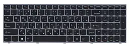 Клавіатура для ноутбука Lenovo IdeaPad (B5400, M5400) Чорна, (Срібна рамка)