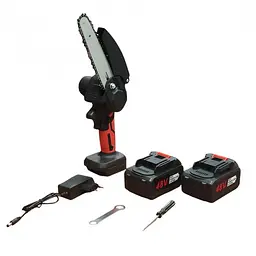 Безщіткова акумуляторна ланцюгова мініпила 6 inch Electric SAW у кейсі 2 акумулятори Червона - мініатюра 6