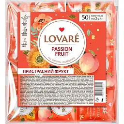 Чай черный Lovare Страстный фрукт 100 г (50 шт. х 2 г)