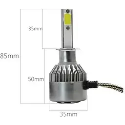Лампи XPRO C6 H4 світлодіодні надяскраві LED в авто 6000К 35W 2 шт. (C6 H4) - мініатюра 3