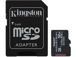Карта памяти Kingston Industrial microSDHC UHS-I (U3) V30 A1 + SD Adapter 32 GB (SDCIT2/32GB)