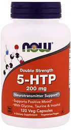 Амінокислота Now Foods 5-HTP 5-гідрокситриптофан 200 мг 120 вег капс