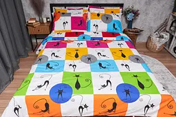 Підковдра Moon&Star Бязь Gold Люкс Cat Brawlers Євро 200x220 см - мініатюра 2