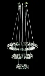 Світлодіодна люстра Splendid Ray L50604J/500+350+200/3 LED з кришталем, хром, 100 Вт, з пультом і димером - мініатюра 4