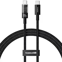 Дата кабель Baseus Gem Fast Charging Type-C to Type-C 100W (1m) (P10373000111) Cluster Black