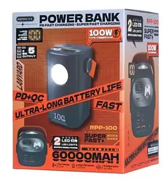 Повербанк Remax RPP-100 Power Bank 60000 mAh 100W+22.5W Синій (2104619442) - мініатюра 4