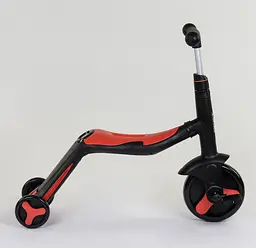 Самокат 3в1 JT 28288 Best Scooter, самокат-велобіг-велосипед, ЧЕРВОНИЙ, світло, мелодії, колеса PU, в коробці (6900066328282) - мініатюра 3