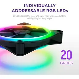Кулер до корпусу NZXT F120RGB Duo - 120mm Dual- (RF-D12SF-B1) - мініатюра 7