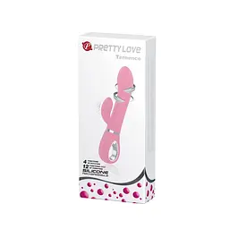 Вібратор-кролик Pretty Love Ternence 19.6 см рожевий - мініатюра 9