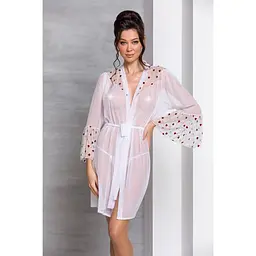 Повітряний пеньюар Passion LOVELIA PEIGNOIR L/XL, white - мініатюра 3