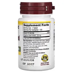 Екстракт насіння грейпфрута NutriBiotic Grapefruit Seed Extract 125 мг 100 таблеток - мініатюра 2