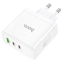 МЗП N30 Glory PD65W+QC3.0 (1USB-A/2C) White Hoco teh0029639 - мініатюра 3