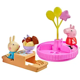 Ігровий набір Peppa Pig Карусель і ласощі, 2 фігурки та 4 аксесуари - мініатюра 2