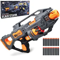 Бластер Автомат "Blaze Storm" з М'якими Патронами 20 штук на Батарейках - мініатюра 2