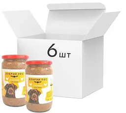 Блок консервованого корму для собак з куркою Добрий Пес 660 г - мініатюра 2