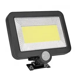 Світильник вуличний LED SL-F100 на сонячній батареї, з датчиком руху та пультом, чорний