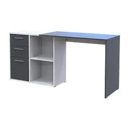 Офісний стіл Doros T8 Білий/Графіт 100х83х75 (41516125) - мініатюра 6