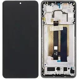 Дисплей Xiaomi Poco X6 Pro чорний, Amoled, оригінал PRC, з рамкою сірого кольору, Gray