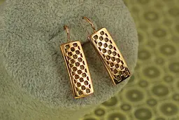 Сережки Xuping Jewelry Сповідь 2.7 см золотисті - мініатюра 3