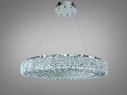 LED підвісна люстра кришталь хром 55Вт пульт - мініатюра 4