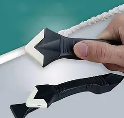 Силіконовий шпатель-скребок XO Silicon Towel Scrapper для видалення та формування швів герметика з насадками чорний - мініатюра 5