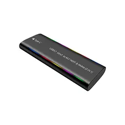 Кишеня зовнішня Dynamode M.2 SSD NVMe/SATA combo USB3.2 GEN2 Type-C aluminium black (DM-CAD-SSD10) - мініатюра 4