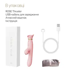 Пульсатор-вібратор із вакуумною стимуляцією клітора Zalo - ROSE Thruster Strawberry Pink - мініатюра 7