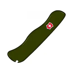 Накладка на ніж Victorinox 111мм зелений передня з лого (Va+)