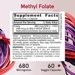 Метилфолат Jarrow Formulas Methyl Folate 1000 мкг 100 капсул - мініатюра 7