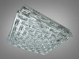 Елегантна кришталева стельова LED-люстра квадратної форми Diasha 7737/500x500CH, 82W, 4510 lm - мініатюра 5