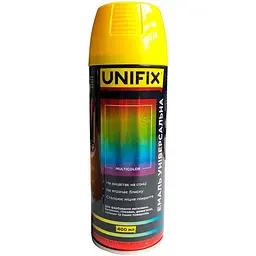 Емаль універсальна в балончику Unifix 400мл RAL 1021 жовтий ріпаковий