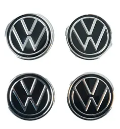 Наклейка на ковпак Volkswagen 60 мм чорний NEW 4 шт