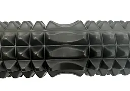 Масажний ролик EasyFit Grid Roller 45 см v.2.2 Чорний - мініатюра 3
