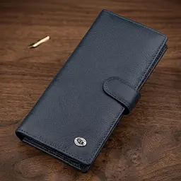 Чоловічий купюрник ST Leather 18365 (ST147) синій - мініатюра 1