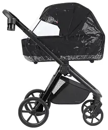 Коляска 2 в 1 Carrello Omega CRL-6540 Cosmo Black дощовик москітна сітка LED-ліхтарик - мініатюра 4