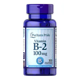 Вітамін В2 рибофлавін Puritan's Pride Vitamin B-2 100 mg (Riboflavin), 100 таблеток