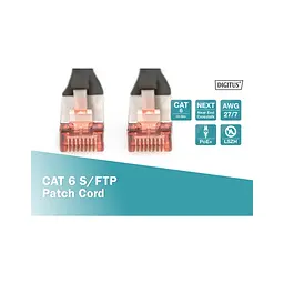 Патч-корд Digitus 0.25м, CAT 6 S-FTP, AWG 27/7, LSZH, Black (DK-1644-0025/BL) - мініатюра 2