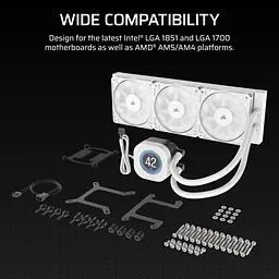 СВО Corsair Nautilus 360 RS LCD White (CW-9061034-WW) - мініатюра 6