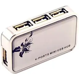 Хаб Usb Atcom TD707, білий, Usb 2.0 - 4xUsb 2.0, кабель 12 см (15273)