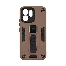 Чехол для OPPO Reno14 F 5G/Reno14 FS 5G, Proover, коричневый, с подставкой и магнитом, противоударный, ударопрочный, бронированный, панель-накладка, защита всего корпуса, термополиуретан (TPU) + поликарбонат (PC), ArmorStandart (ARM87174)