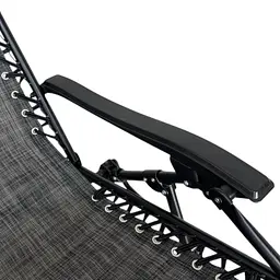 Розкладне крісло шезлонг Leobro Zero Gravity Dark Grey (LB-ZGC-A1-DGR) - мініатюра 4