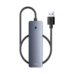 USB-хаб Baseus UltraJoy Series 4-Port HUB Lite 50cm Space Сірий (USBA to USB3.0x4+Type-C5V)