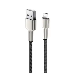 Дата кабель USB 2.0 AM to Lightning 1.0m head metal black ColorWay (CW-CBUL046-BK) - мініатюра 4