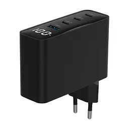 Зарядний пристрій Gembird 3xUSB-C PD100W + 1xUSB QC3.0 30W black (TA-UC-PDQC100LCD-01-BK) - мініатюра 3